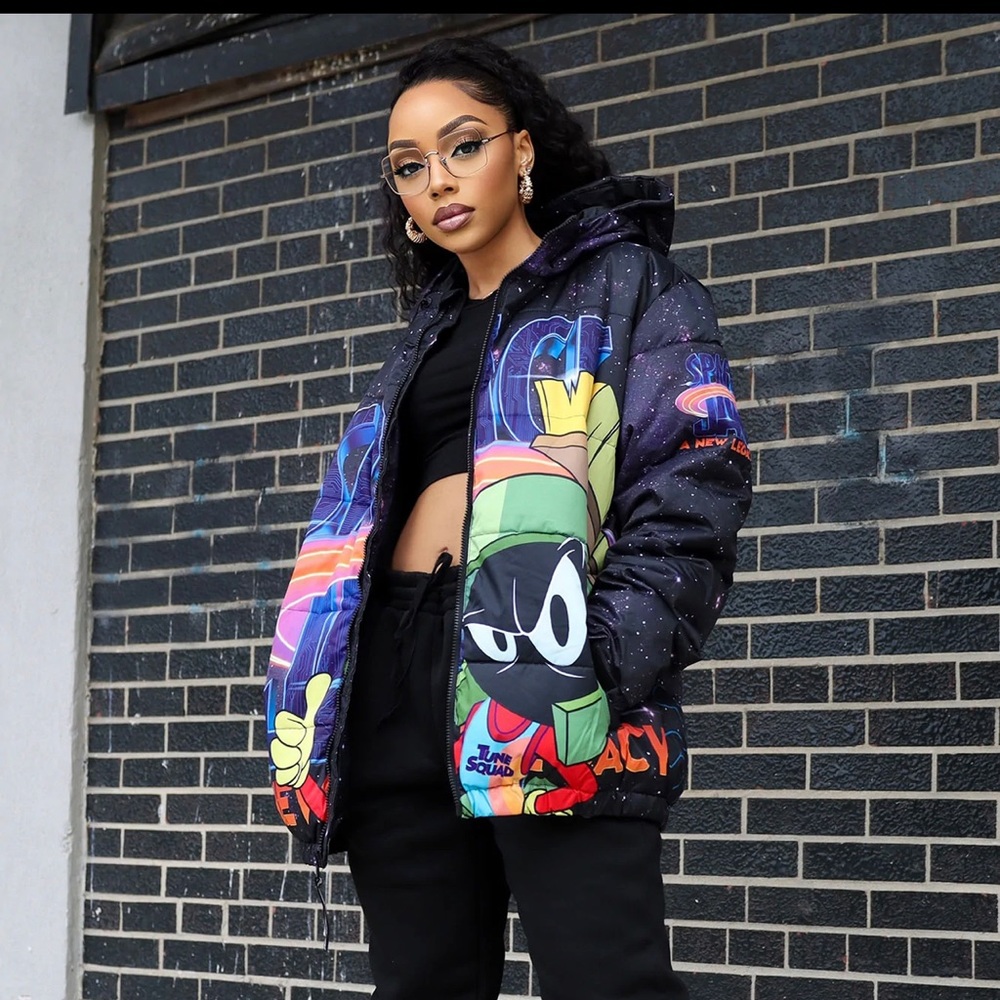 The Galaxy Space Jam Puffer Jacket
